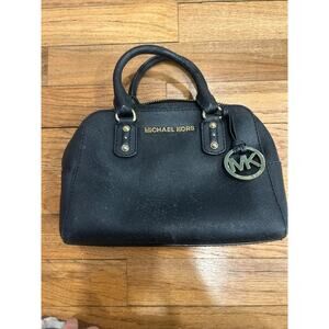 Michael Kors Black Purse with Gold Hardware